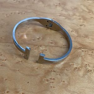 Silver tone 2.5 inch cuff
